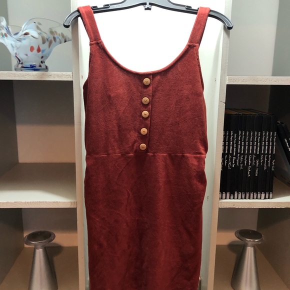 Ardene Dresses & Skirts - Ardene Rust Button-Front Mini Dress